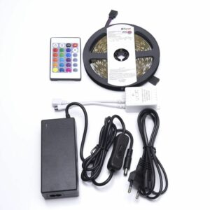 Комплект светодиодной ленты с пультом, 3м, 14.4Втм IP20 12V RGB, Feron LS606